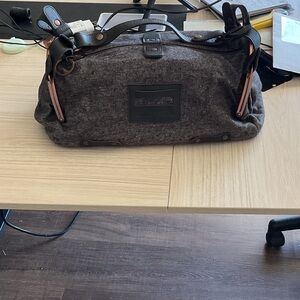 Diesel Brown Duffel Bag with Black Accents